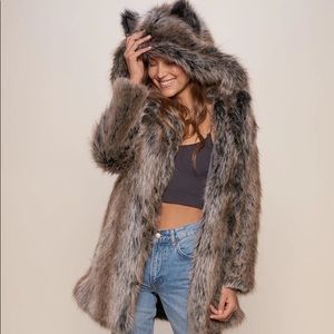 Grey Wolf SpiritHood Coat